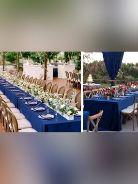 REWOMC 12 Pack Navy Blue Tablecloths for 6ft Tables-60 x 102 Inch SHIP ALONE